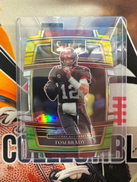 2021 Panini Select NFL Tom Brady Concourse Die-Cut Tri-Color