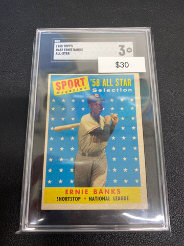 1958 MLB Topps Ernie Banks All-Star SGC 3