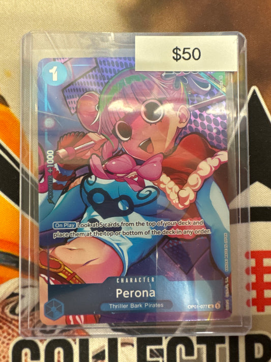 One Piece Perona OP01-077 Romance Dawn (Box Topper) NM