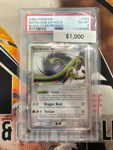2006 Pokemon Rayquaza Ex Holo 039 Black Star Promo PSA 6