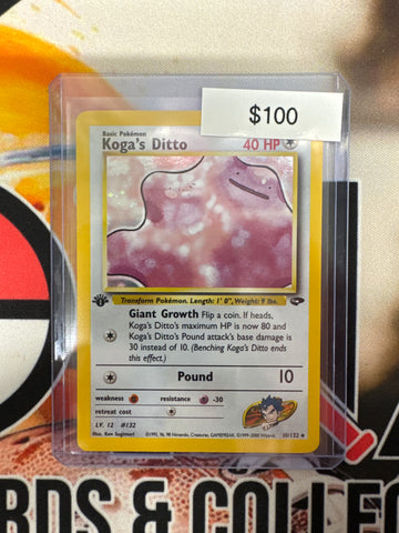Pokémon Koga’s Ditto (Gym Challenge) holo 10/132 1st Edition