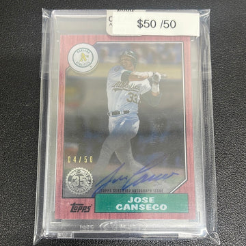 2022 MLB Topps Jose Canesco 35th Anniversary Auto /50