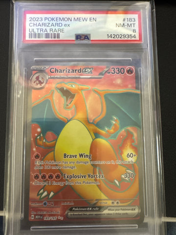 Pokémon Charizard ex Full Art (151) 183/165 PSA 8