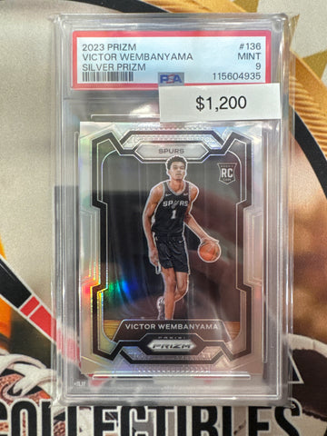 2023 Panini Prizm NBA Victor Wembanyama Rookie Silver Prizm PSA 9