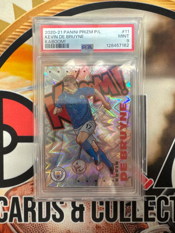 2020-21 Panini Prizm Premier League Kevin De Bruyne Kaboom! PSA 9