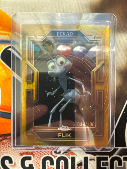 2025 Topps Disney Pixar Gold Flik Chrome Hyper Refractor /100