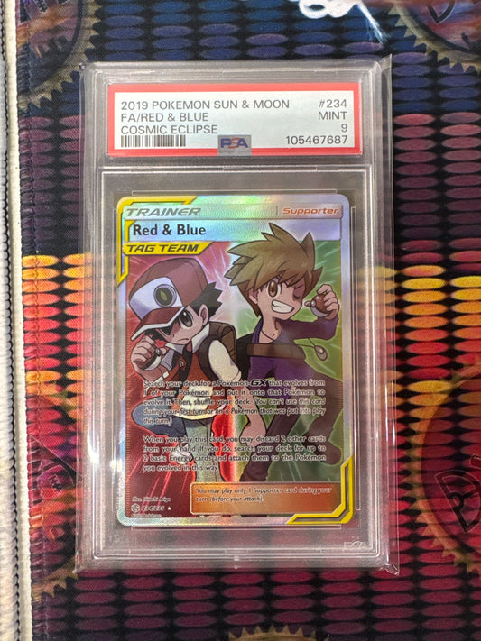 2019 Pokemon Sun & Moon FA/ Red & Blue Cosmic Eclipse 234/236 PSA 9