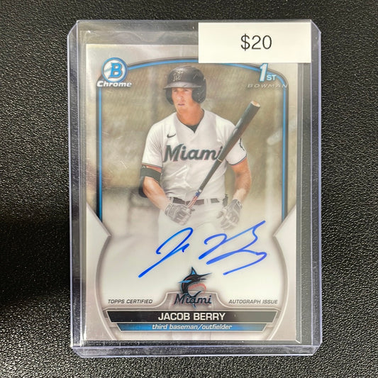 2023 MLB Jacob Berry 1st Bowman Chrome Auto