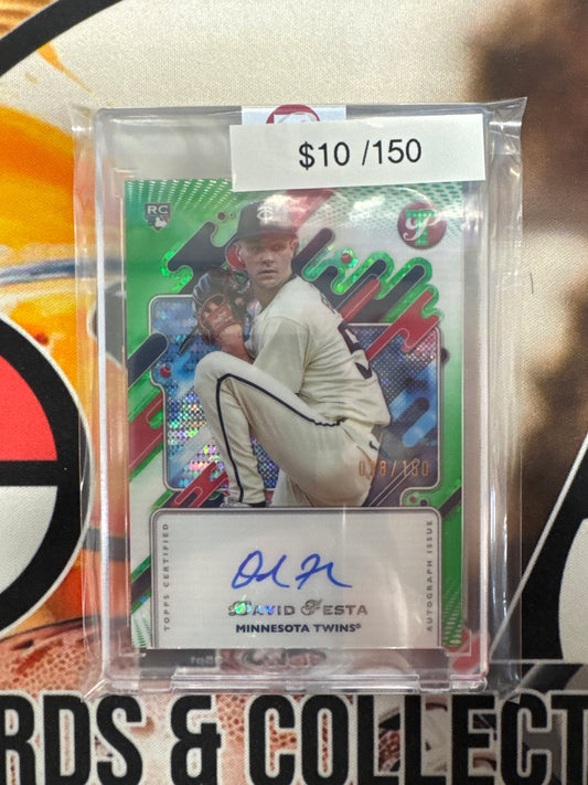 2025 Topps Pristine MLB David Festa Rookie Green Autograph /150