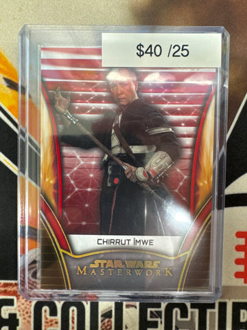 2025 Topps Star Wars Masterwork Chirrut Imwe Red Refractor /25