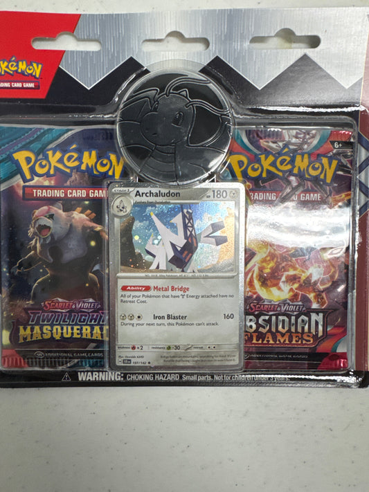 Pokemon 2 pack blister with Archaludon cosmo holo