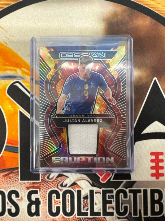 2023-24 Panini Obsidian Soccer Julian Alvarez Eruption Fire Blast Patch /49