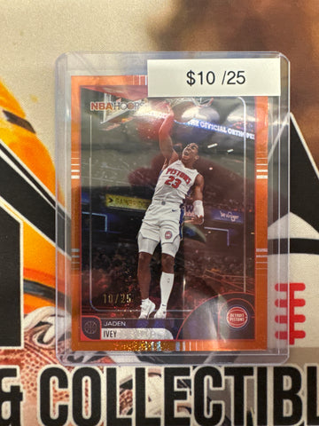 2026 Topps NBA Hoops Basketball Jaden Ivey Orange Foilboard Refractor /25