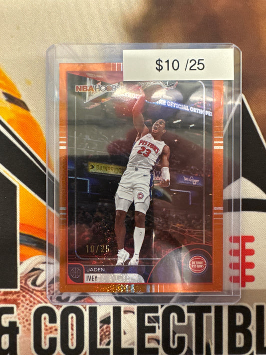 2026 Topps NBA Hoops Basketball Jaden Ivey Orange Foilboard Refractor /25