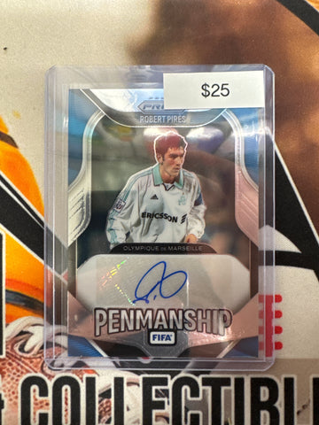 2025-26 Panini Prizm FIFA Soccer Robert Pires Penmanship Autograph