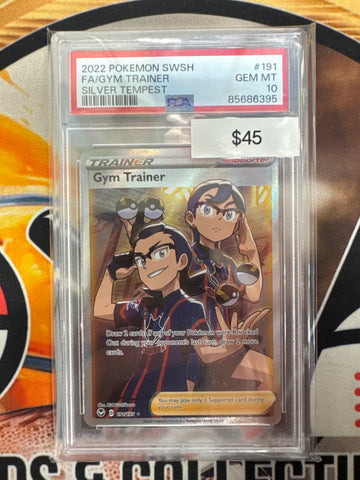 2022 Pokémon Gym Trainer Silver Tempest Full Art 191/195 PSA 10