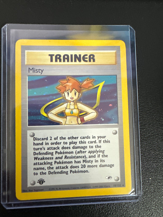 Pokémon Misty 1st edition Gym Heroes Holo 18/132