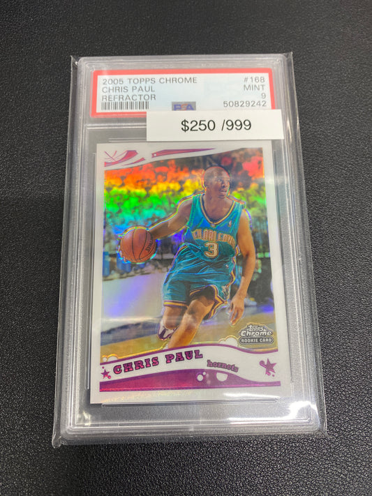 2005 NBA Topps Chrome Chris Paul Rookie Refractor /999 PSA 9