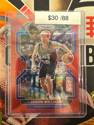 2021-22 Panini Prizm Basketball Jason Williams Red Choice Prizm /99