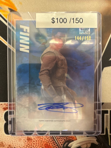 2026 Topps Chrome Star Wars Galaxy John Boyega As Finn Autograph Cracked Ice /150