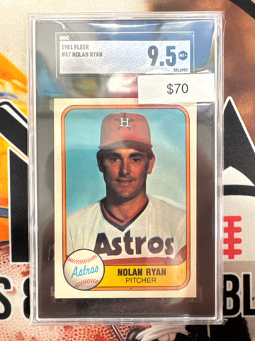 1981 Fleer Baseball Nolan Ryan SGC 9.5