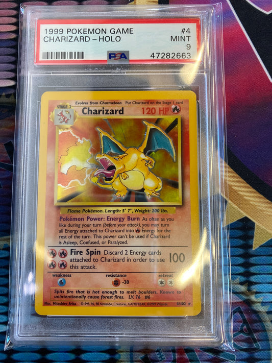 Pokemon Charizard holo 4/102 PSA 9