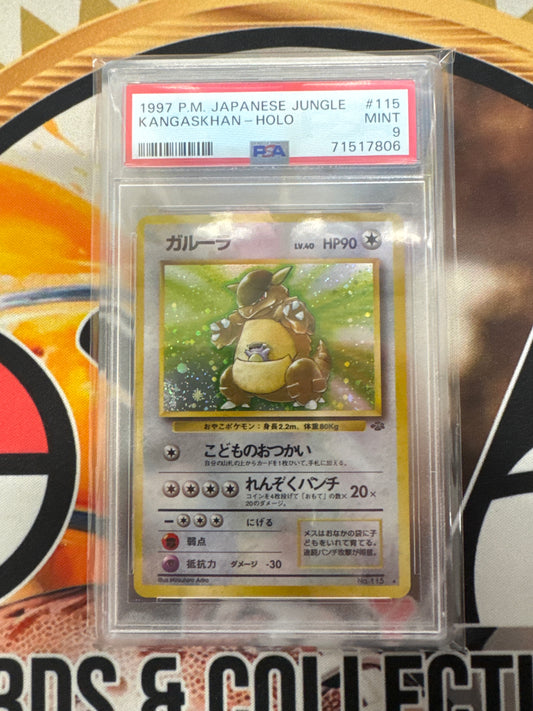 1997 Pokémon Japanese Jungle Kangaskhan Holo No. 115 PSA 9