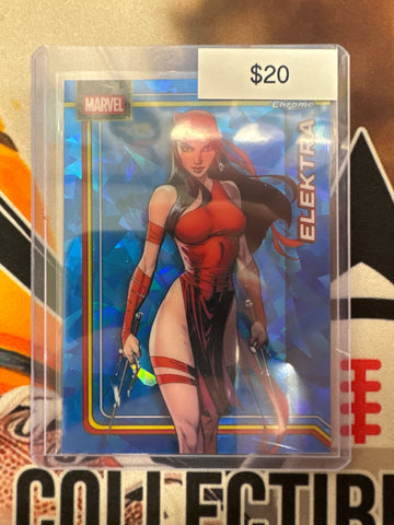 2026 Topps Chrome Marvel Sapphire Elektra Sapphire Base