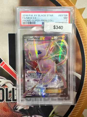2016 Pokemon XY Black Star Full Art Mew EX XY126 Promo Super Premium Collection PSA 7