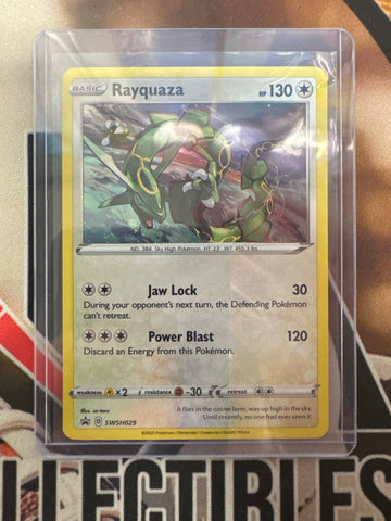 2020 Pokemon SWSH BSP Rayquaza Holo Triple Blisters Back SWSH029