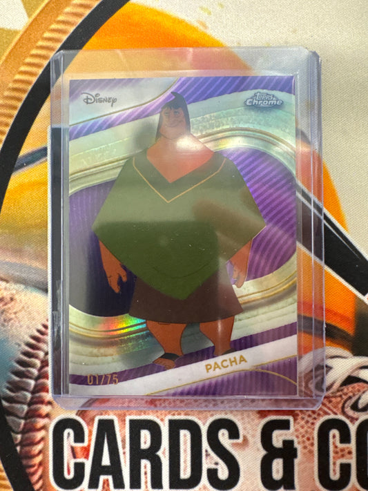 2025 Topps Chrome Disney Pacha Purple Refractor /75