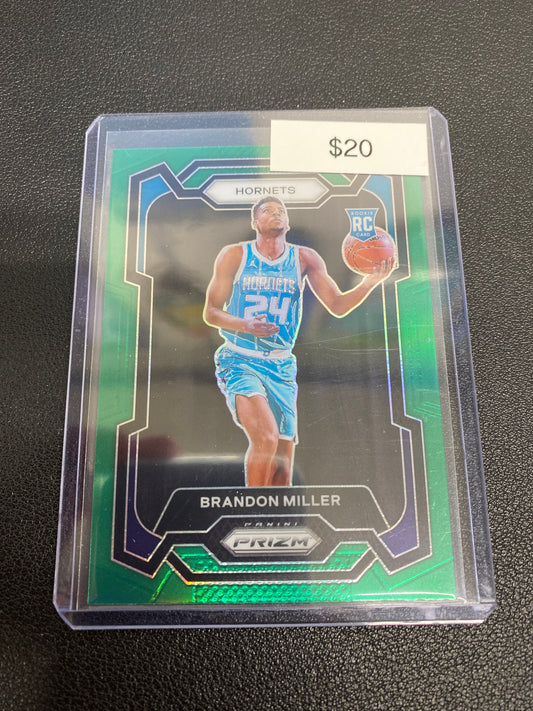 2023-24 Panini Prizm NBA Brandon Miller Green Prizm Rookie