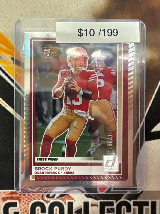 2025 Panini Donruss NFL Brock Purdy Press Proof Silver /199