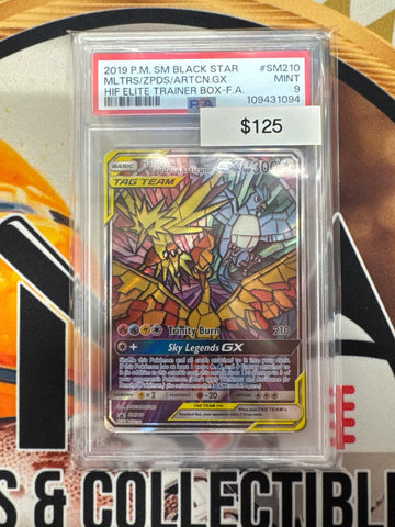 Pokemon Moltres Zapdos & Articuno GX SM210 PSA 9