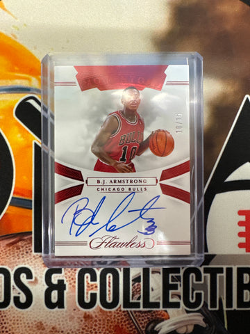 2019-20 Panini Flawless NBA B.J. Armstrong Momentous Autograph Ruby /15
