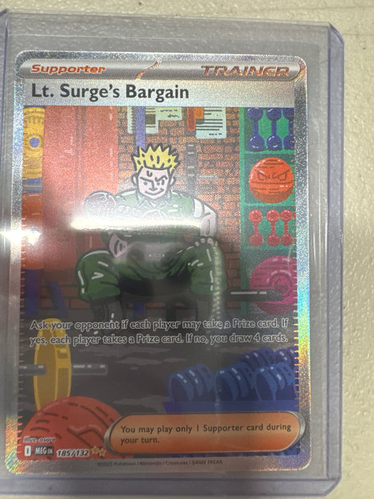 Pokemon Lt. Surge’s Bargain 185/132 Mega Evolution