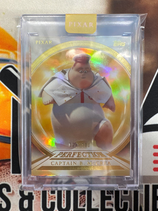 2025 Topps Disney Pixar Gold Captain B. McCrea Perfection /100