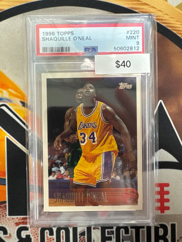 1996 Topps NBA Shaquille O’Neal PSA 9