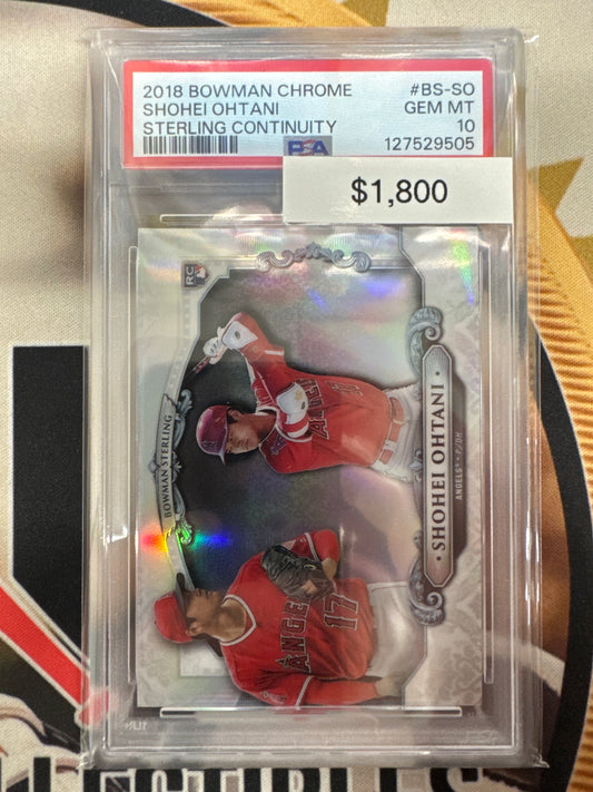 2018 Bowman Chrome Shohei Ohtani Rookie Sterling Continuity PSA 10
