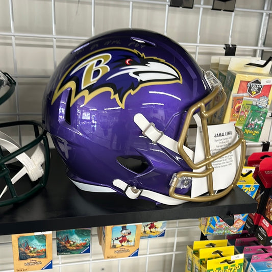 Jamal Lewis autographed helmet