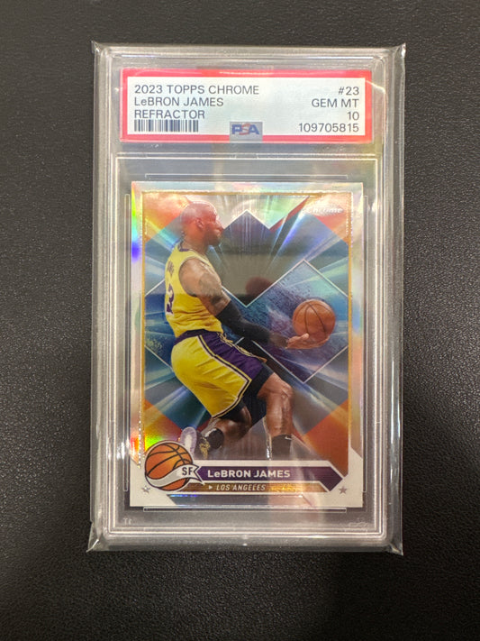 2023 Topps Chrome NBA LeBron James Refractor PSA 10
