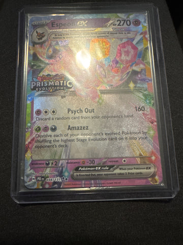 Pokemon Espeon ex 034/131 Prismatic Evolutions stamped promo