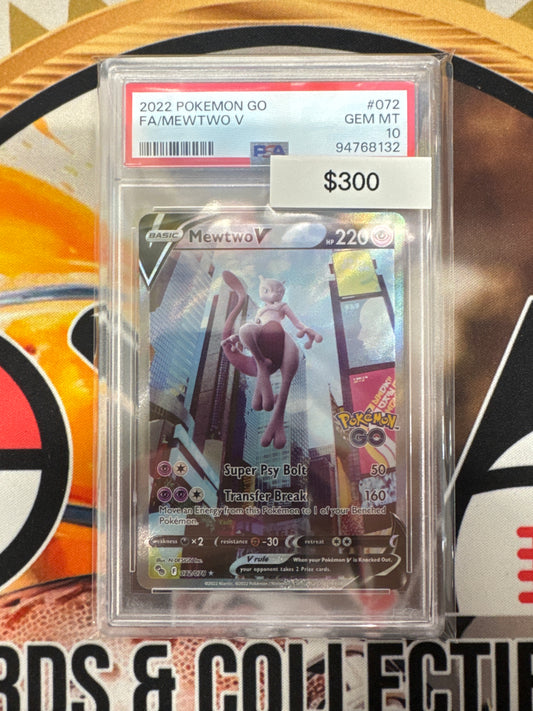 2022 Pokémon Go Mewtwo V PSA 10