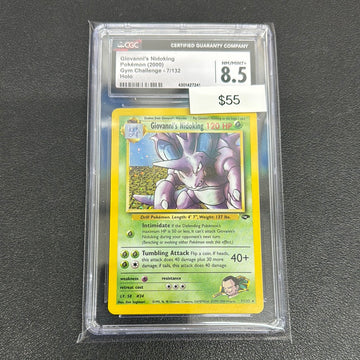 Pokémon Giovanni’s Nidoking Gym Challenge Holo 7/132 CGC 8.5