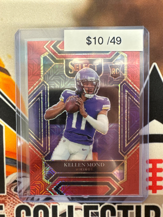 2021 Panini Select NFL Kellen Mond Rookie Red Mojo Prizm /49