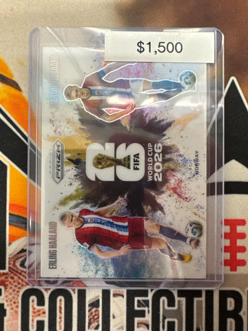 2026 Panini Prizm FIFA World Cup Erling Haaland & Martin Odegaard Dual Colorblast SSP