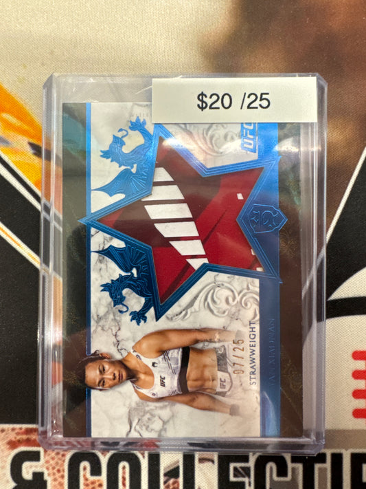 2025 Topps Royalty UFC Star Relics Yan Xiaonan Blue Refractor /25