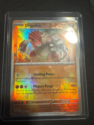 Pokemon Groudon 049/131 Master Ball reverse holo Prismatic Evolutions