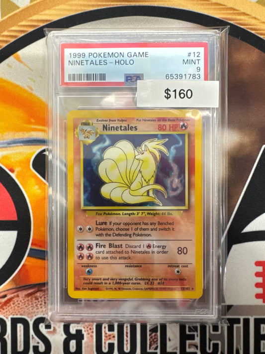 Pokémon Ninetales Base Set Holo 12/102 PSA 9