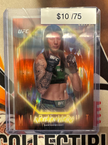2025 Topps Midnight UFC Kelton Vieira Orange Flash Refractor /75
